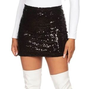 Black, Bebe mini sequin skirt